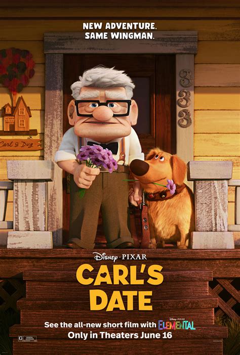 12 Jun 2023 ... Check out the trailer for Disney and Pixar's Carl's Date, a new short opening in theaters in front of Disney and Pixar's Elemental.